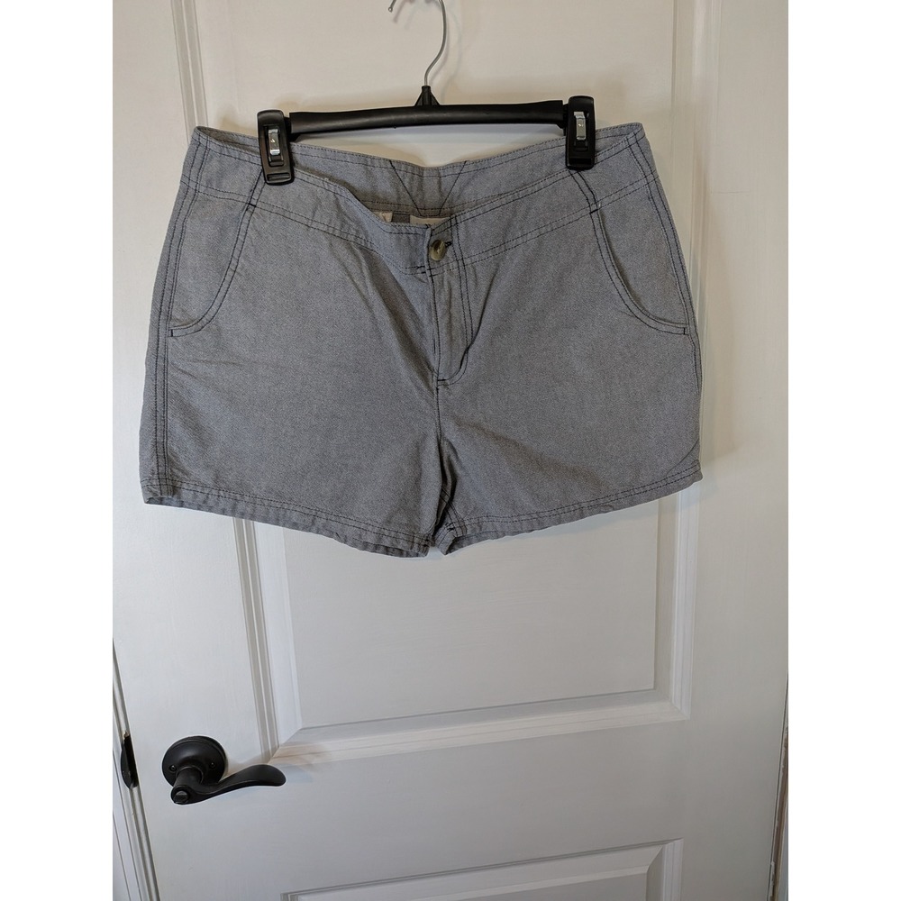 Columbia PFG Performance Fishing Gear Shorts Womens 12 Blue Gray Cotton Utility